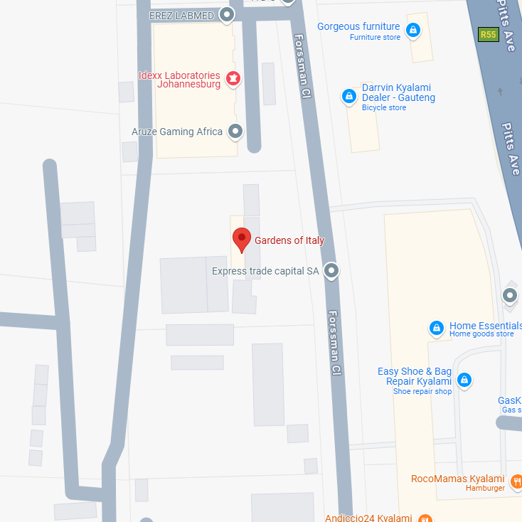 Map showing Gardens of Italy showroom location - Click to open Google Maps